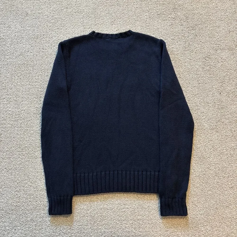 Polo Ralph Lauren Women’s American Flag Sweater Size Medium Navy Blue Cotton - Picture 10 of 10